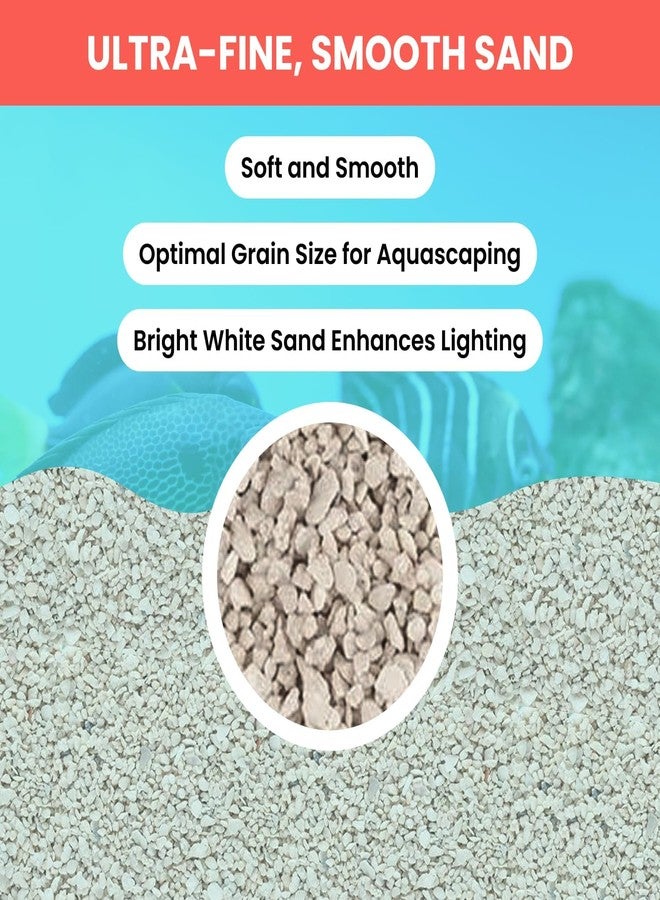 VAYINATO® 2Kg Aquarium Aragonite White Sand - Natural Substrate for Marine & Cichlid Tanks, pH-Buffering Fish Tank Sand for Freshwater & Saltwater Aquariums - Image 3
